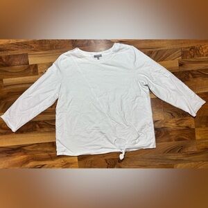 Habitat White Tie Front Asymmetrical Top XL